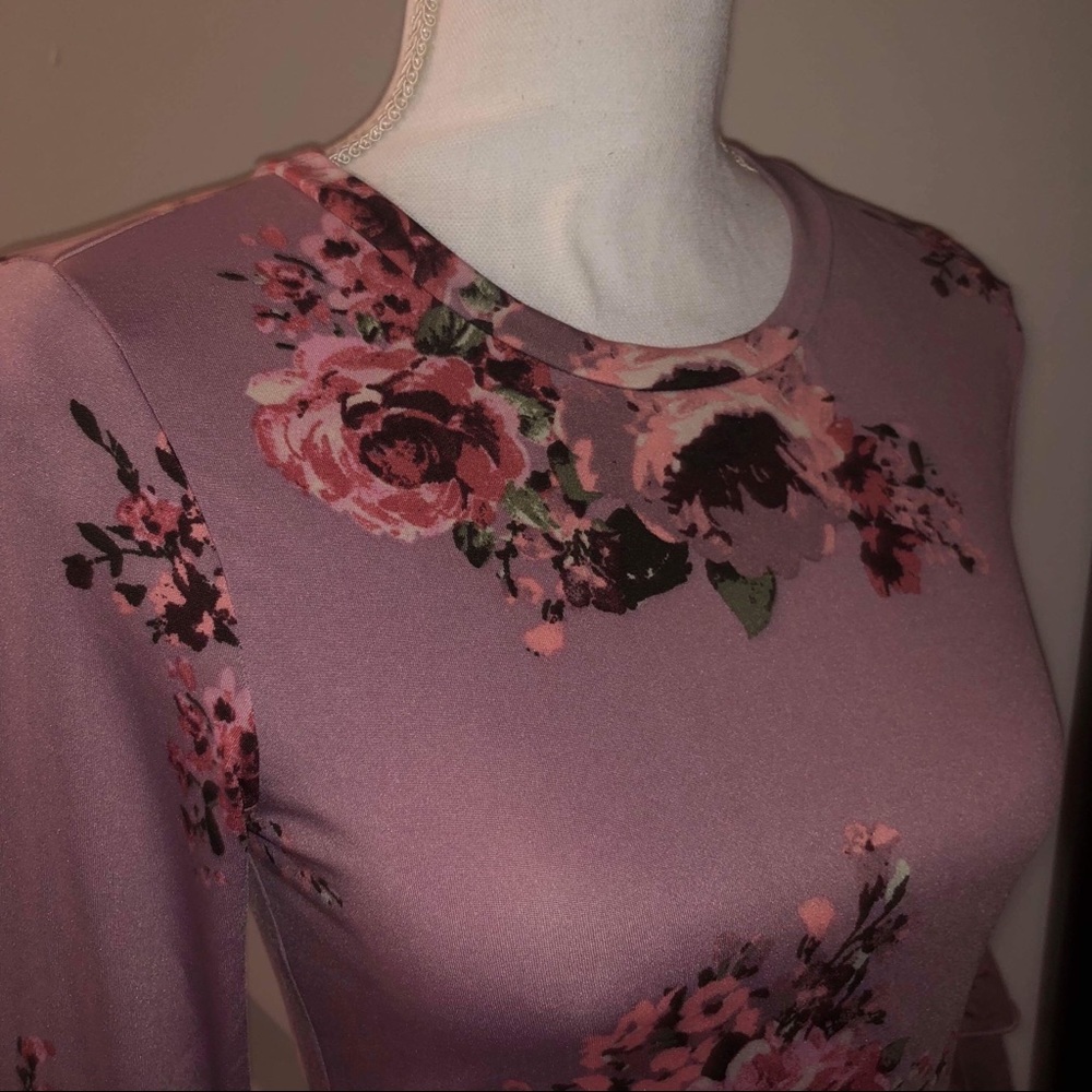 LAYERED RUFFLE LONG BELL SLEEVE TOP - Picture 3 of 6